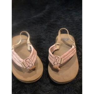Quicksilver Toddler baby size 6 6c brown Flip flops Sandals